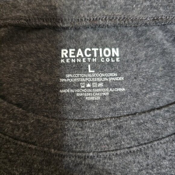 Kenneth Cole Reaction Gray Graphic Tee Sz L - Picture 5 of 5